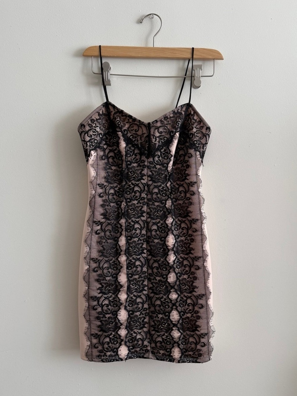 Lace Overlay Pink Dress